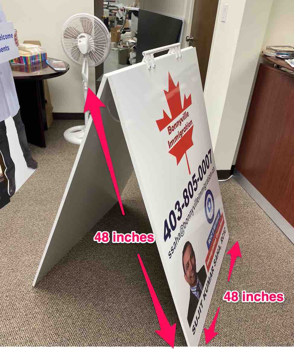 Sandwich Sign A Frame Sign Extra Large Crezon Plywood Sign 48X48   48x48 A Frame Sign 